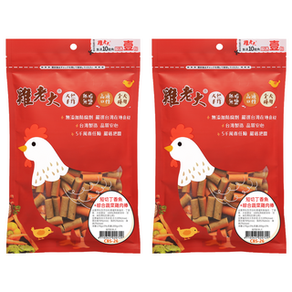 雞老大 雞肉棒 犬用 短切丁香魚 + 綜合蔬菜 無添加防腐劑 台灣製造, 170g, 2包