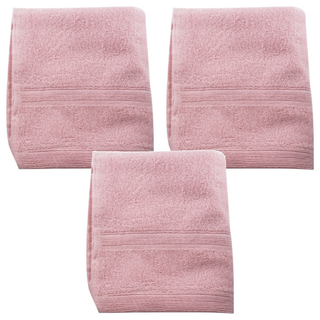 non-no 儂儂 細柔浴巾 棉紗, 吸水快乾 親膚柔軟 雙股紗織造 五星飯店推薦 台灣製造, 粉色, 3條