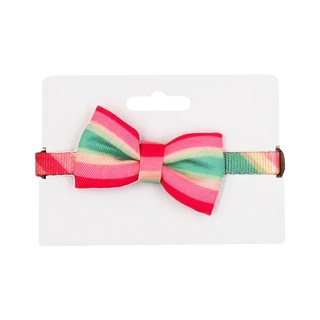 pidan 貓用項圈 蝴蝶結款 復古條紋 A3 適用18~30cm頸圍 9g, 1個