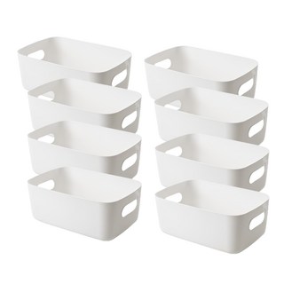 Chakansalim 多用途儲物櫃收納籃, 8個, 白色
