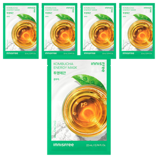 INNISFREE 我的真萃能量面膜 康普茶款 22ml, 1入, 5片