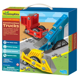 4M 思維創作玩具 1組 STEM學習 容易組裝, 工程車 多色