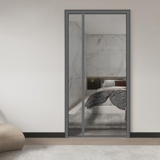 好物良品 新一代防燙防撕破防蚊蟲玻璃纖維紗網門簾 側開款, 灰色