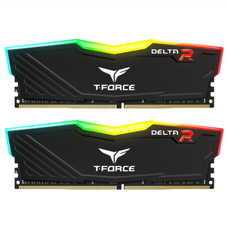 TEAMGROUP 十銓 T-FORCE Delta 炫光RGB系列記憶體 內建Force Flow RGB燈效 支援XMP2.0一鍵超頻, DDR4-3200 CL16, 2個