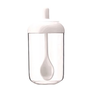 密封調味罐 Set 3個, 塑料材質, 珍珠白, 帶手柄, 透明可視, 密封性好, 1組