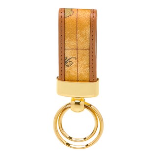 ALVIERO MARTINI 義大利地圖包 皮革雙環鑰匙圈 15C-W261-6000-0010, 地圖黃, 1個