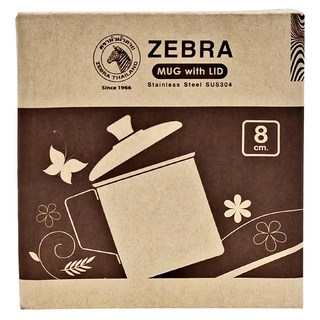 ZEBRA THAILAND 斑馬牌 附蓋口杯 400cc, SUS 304不鏽鋼材質, 單色, 1個