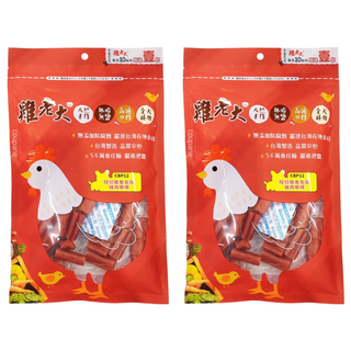 雞老大 短切臘香包腸雞肉咀嚼棒 犬用 天然手作 低脂無鹽, 臘香包腸雞肉, 120g, 2包