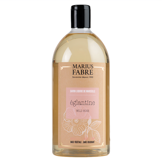 MARIUS FABRE 法鉑馬賽肥皂 香氛液體皂 野玫瑰 1L-天然植萃,溫和潔淨,玫瑰香氛, 1瓶