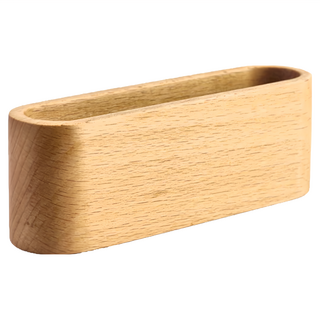 上手家居 日式原木名片架 11.5x4x3cm 櫻木/胡桃木, 1個