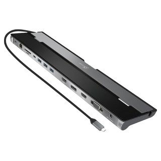 j5create 凱捷國際 USB3.1 Type-C 13合1充電傳輸3螢幕顯示多功能集線器 JCD543, 黑色, 1個