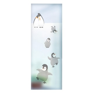 GGOOMIM 無痕玻璃貼紙 企鵝家族款, 100 x 210cm