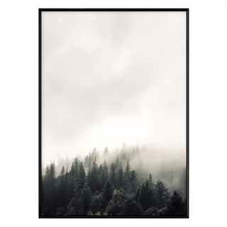 山的呼喚系列 濃霧森林, 59.4 x 42cm, 黑色