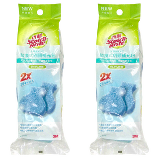 3M Scotch-Brite 百利 替換式刷頭補充包 除菌抗污型 補充刷頭 5個, 藍色, 2組
