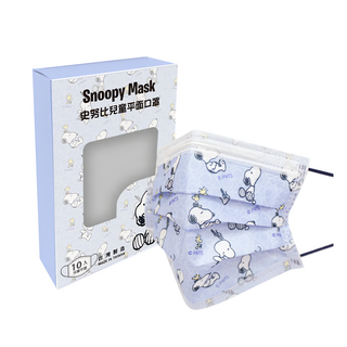 KOgi 宏瑋 收納王妃 史努比成人口罩 HW002407, 圈叉, 10片, 5盒