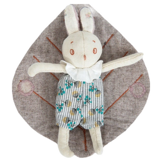 Moulin Roty 雨後系列 迷你兔兔 安撫玩偶, 棉、聚酯纖維材質, 0歲以上適用, 1個