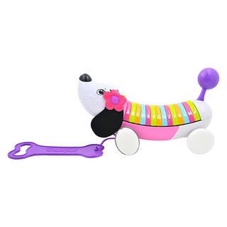 Leap Frog 彩虹字母小狗 附有牽繩 陪伴幼兒練習走路, 粉色, 1個