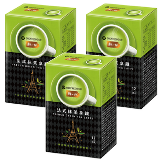 鮮一杯 法式抹茶拿鐵 獨立隨手包, 20g, 12包, 3盒