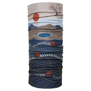 AREX SPORT PRIMALOFT機能科技抑菌頭巾 AS-3234, 百岳嘉明湖 深藍色