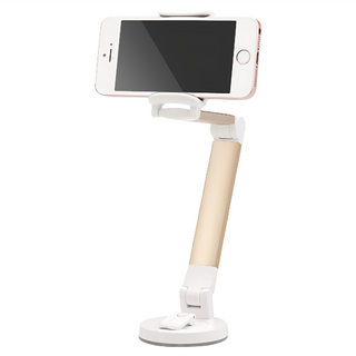 E-books N52 鋁合金360度美型折疊手機支架, 三段折疊收納, 適用3-6.3吋手機, 香檳金, 1個