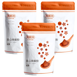 頂膳珍 雞心辣椒粉, 3包, 80g