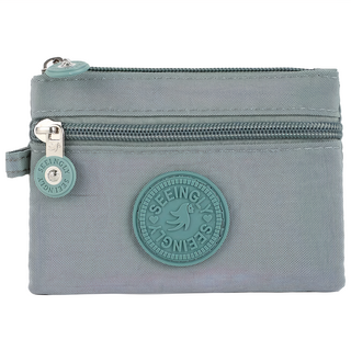 Sayaka 紗彌佳 日本百搭繽紛多色雙拉鍊收納零錢包