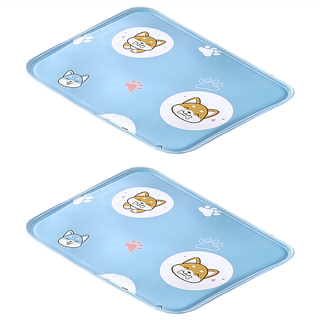 Betrise 貝翠絲 日系低反發抗菌固態冷凝墊 枕墊 防蚊款 2個, 藍色, 涼感墊