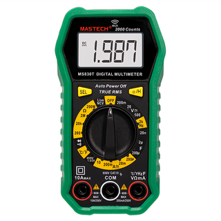 MASTECH 邁世 MS830T 數位萬用錶 液晶顯示螢幕 顯示2000計數, 1個
