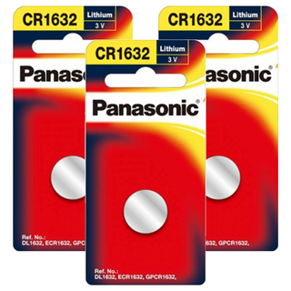 Panasonic 台灣公司貨 鋰鈕扣電池 CR-1632, 1入, 3組