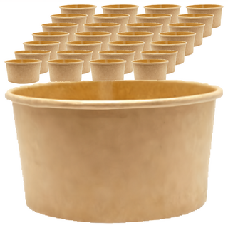 牛皮湯杯 96 x 77 x 60mm 8oz 240ml, 25個, 20條