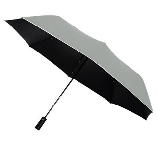 TDN RACING 反光降溫自動開收傘, 遮光黑膠傘布 玻璃纖傘骨 岩石灰