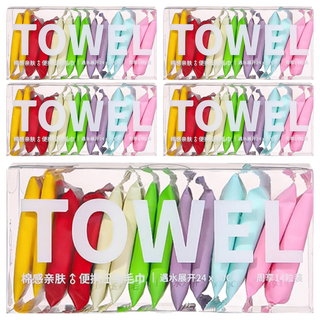 壓縮毛巾 植物纖維 遇水展開24 x 30cm 7入/14入, 加厚款, 5盒