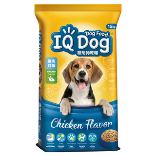 IQ Dog 聰明狗 成犬 乾糧, 雞肉口味, 15kg, 1袋