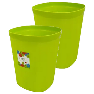 KEYWAY 聯府 好運花圓型大垃圾桶/紙林 2個, 綠色