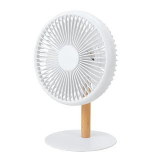 Kinyo 原木質感充電桌扇, UF-7059, 白色