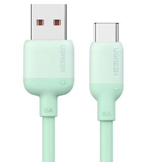 UGREEN 綠聯 USB-A 2.0 to USB-C 快充傳輸線, 1.5m, 薄荷綠, 1條