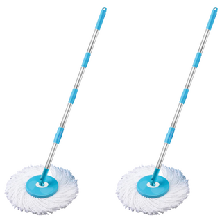 U-mop 超長桿1桿1布 水藍色 不含水桶, 95~140cm, 2組