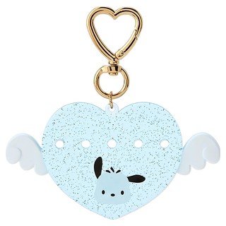 Sanrio 三麗鷗 文字遊戲愛心鑰匙圈, 帕洽狗 藍色, 1個