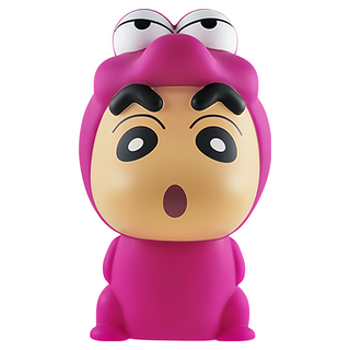 Shinchan 蠟筆小新 存錢筒, 1個, 恐龍 粉色