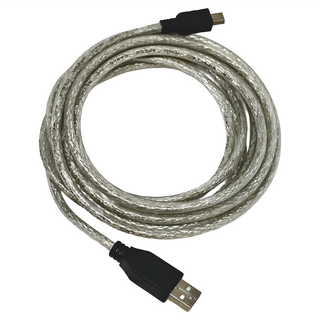 Cable A公 mini 5公 鍍鎳頭 48編屏蔽傳輸線, 3m, 1條