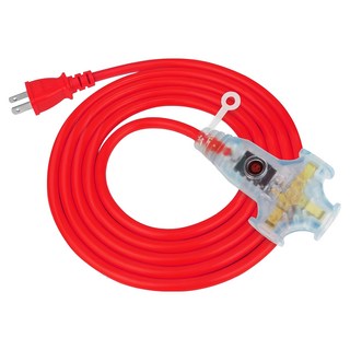 PowerSync 包爾星克 2P 1對3帶燈動力延長線, 15m, 紅色, 1條