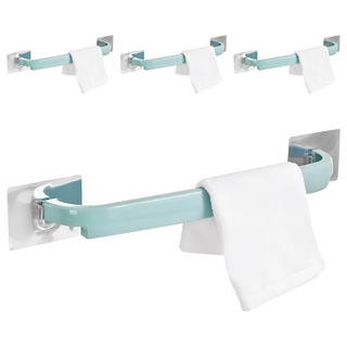 小麥購物 免釘毛巾架 C142 60g, 藍色, 4個