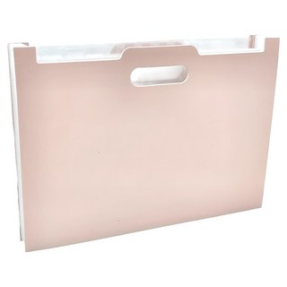 CCHING 青青文具 13格立式風琴夾, A4尺寸, 標籤分類清晰方便, 粉色, 1個