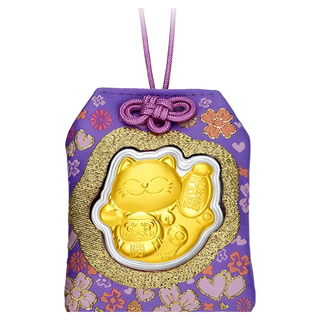 貝淇小舖 招財貓御守/開運御守/結緣御守, 1個, 藍紫色