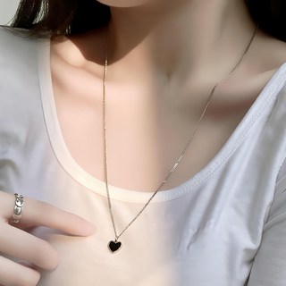 NOID-B 女性用 愛心貝殼瑪瑙長項鍊 S