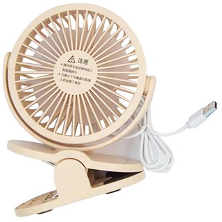 AIRMATE 艾美特 USB 桌/夾 兩用風扇, UD201, 奶茶色