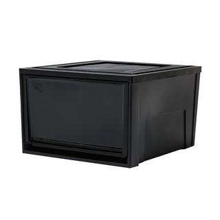 IRIS OHYAMA 愛麗思歐雅瑪 抽屜式收納箱 2140g 3個, 黑色, 1組