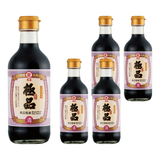 丸莊醬油 極品黑豆蔭油清, 台灣契作黑豆, 天然釀造, 無添加防腐劑, 300ml, 5瓶