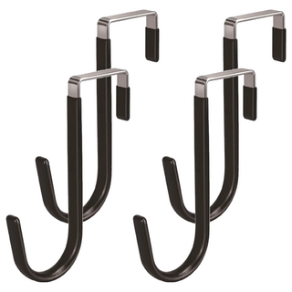 Y956 門後掛勾 單勾 黑色, 4個