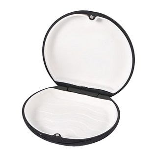 磁吸款隱形牙套盒/維持器收納盒/攜帶牙套盒/假牙盒/隱適美專用盒-無鏡子-黑色, 1個